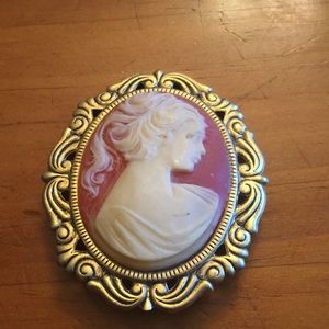 Oversized glorious Cameo pin!
